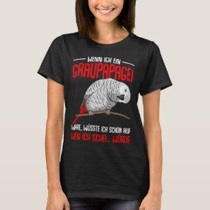 T-shirt Afrique Grey Dit Parrot Coeur Oiseau