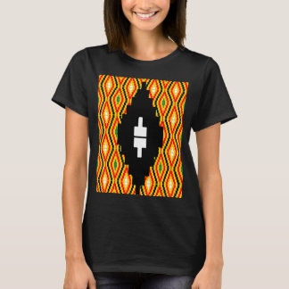 T-shirt Afrique Kente Imprimer Drapeau américain Drapeau s