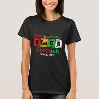 T-shirt Afrique Noir Unapologetiquement Libre depuis 1865