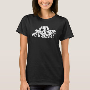 T-shirt Afrique Safari Elephant Famille Animal Elephant