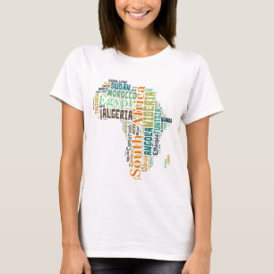 T-shirt Afrique Word Art