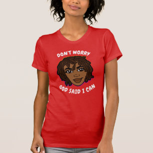 T-shirt Afro-Américain DIEU A DIT QUE JE PEUX Maman
