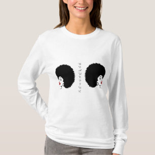 T-shirt Afro avec lèvres rouges magnifiques
