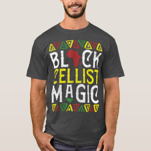 T-shirt Afro Black Cellist Magic Apparel, African Cello Mu