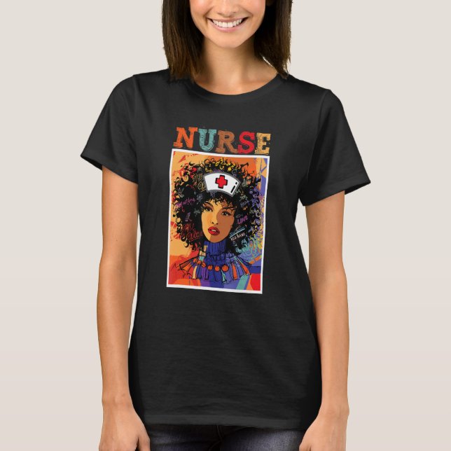 T-shirt Afro Black Nurse Black History Mois African Ameri (Devant)