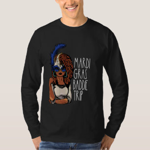 T-shirt Afro Black Woman Mardi Gras Baddie Trip Melanin Ne