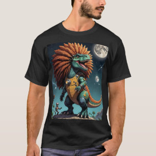 T-shirt Afro Dino Cosmic Warrior Suit Teit
