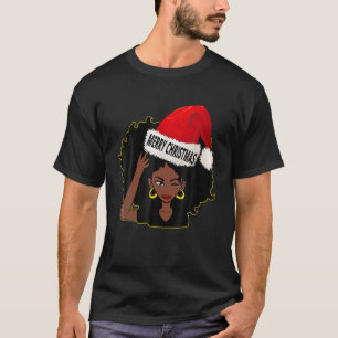 T-shirt Afro Diva Winking Eye Joyeux Noël Melanin Quee