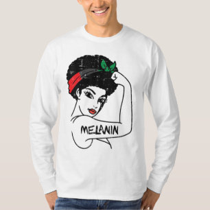 T-shirt Afro Femme Melanin Black History Mois Afrique Amer
