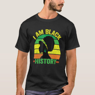 T-shirt Afro Femmes I Am Black History African American Bl