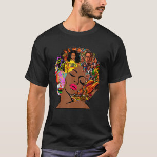 T-shirt Afro Hair Melanin Black History Mois Black Histori