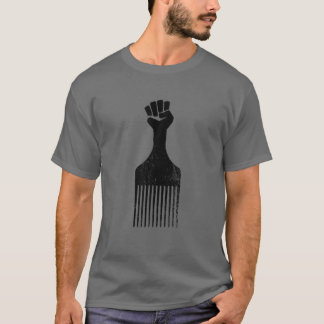 T-shirt Afro Hair Pick Raisonné Poing Noir Histoire