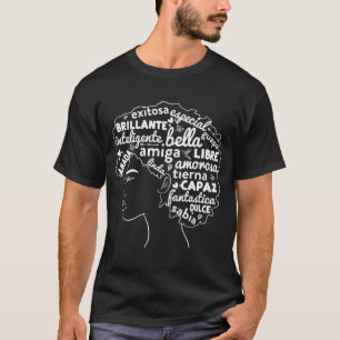 T-shirt Afro Latina Pride Cadeau Afro-latino Histoire noir