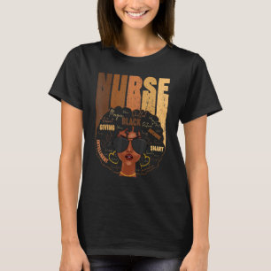 T-shirt Afro Nurse Life Melanin African American Black Str