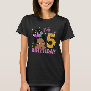 T-shirt Afro Puff Cheveux Princesse Cute Peekaboo Ma 5e na