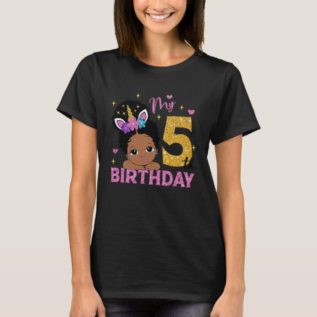 T-shirt Afro Puff Cheveux Princesse Cute Peekaboo Ma 5e na (Devant)