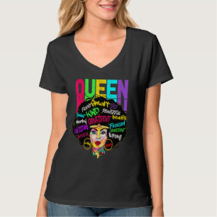 T-shirt Afro Queen Smart forte femme noire Melanin noir