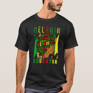T-shirt Afro Retro Black History Mois Black Woman Enseigne