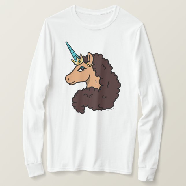 T-shirt Afro Unicorn | Divin (Design devant)
