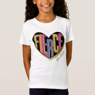 T-Shirt Afro Unicorn Fierce Heart Design