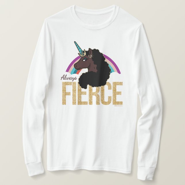 T-shirt Afro Unicorn | Magique - Toujours fière (Design devant)