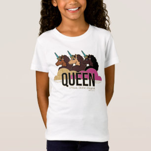 T-Shirt Afro Unicorn Queen Trio Design