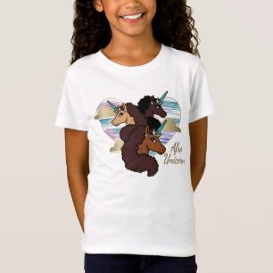T-Shirt Afro Unicorn Trio Coeur Design