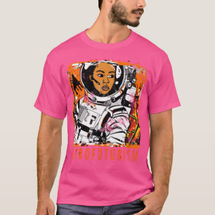 T-shirt Afrofuturisme Ai Généré L'Astronaute D'Art Cyberpu