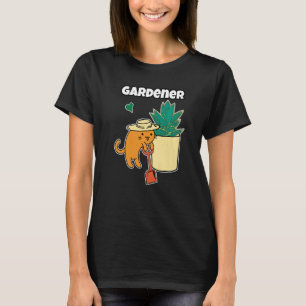T-shirt Agave Succulent Et Cat Gardener Coeur Botanique