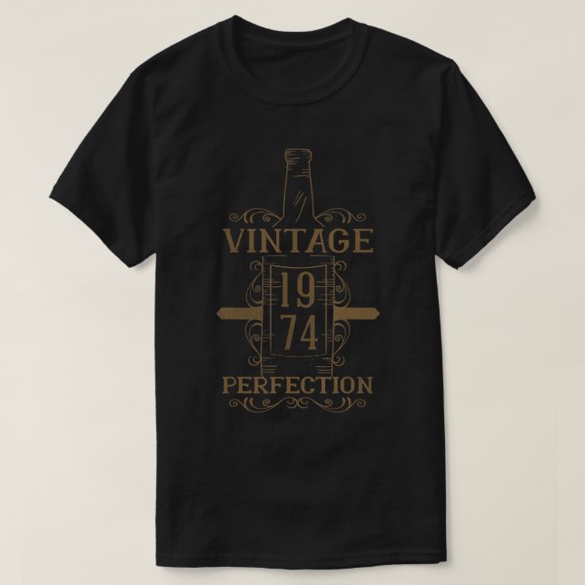 T-shirt Âge 48 Ans Whiskey Bière Boire Naissance 1 (Design devant)