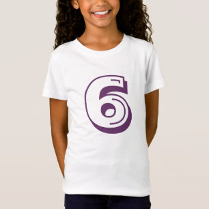 T-Shirt âge 6 de pièce en t de nombre