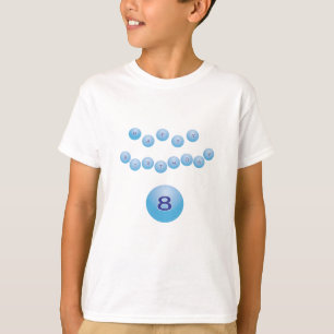 T-shirt Âge 8 Joyeux Anniversaire Ping Pong Balls