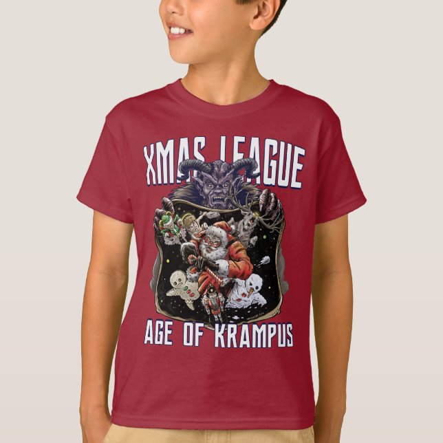 T-shirt Âge de la ligue de Noël de Krampus (Devant)
