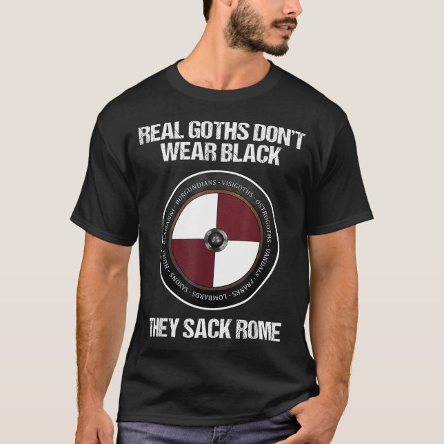 T-shirt Agema Apparel Uni-adults Medieval History , Black, (Devant)