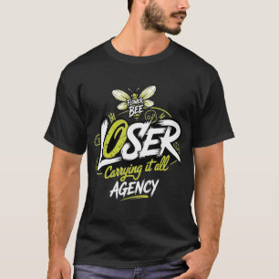T-shirt Agence Loser Fleur Abeille Graphique Ironique Edgy