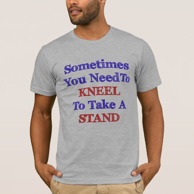 T-shirt Agenouillement pour prendre un support pour la (Devant)