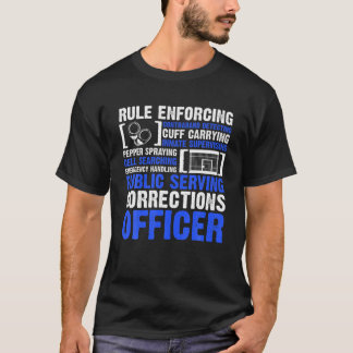 T-shirt Agent Correctionnel amusant Garde Prison Force