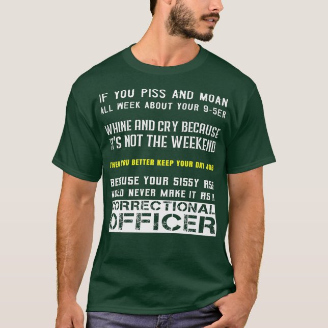 T-shirt Agent correctionnel cool Phrase Prison pénale (Devant)