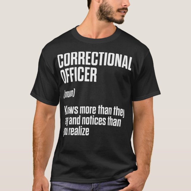 T-shirt Agent correctionnel Correction connaissable (Devant)