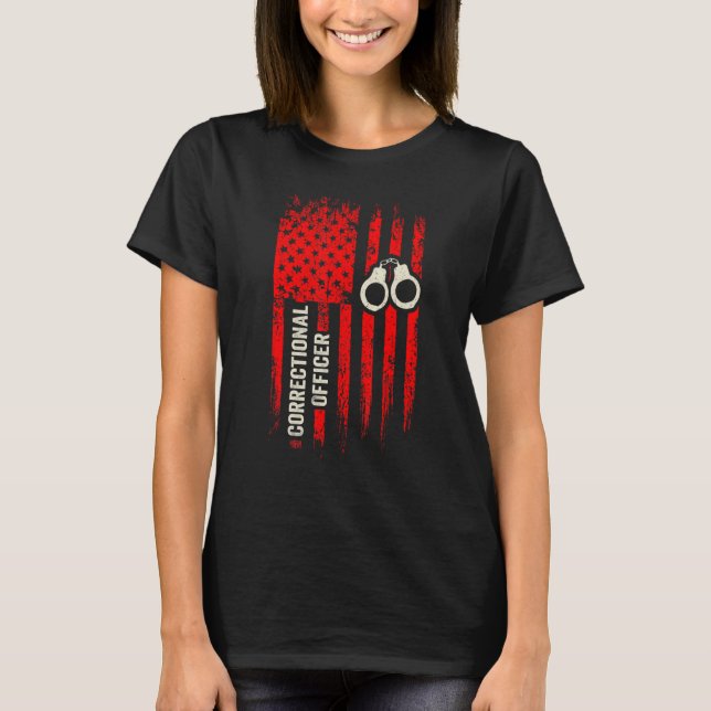 T-shirt Agent correctionnel Pratiquer les services correct (Devant)