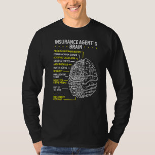 T-shirt Agent d'assurance-vie Courtier d'assurance-cerveau