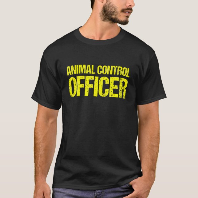 T-shirt Agent de contrôle des animaux Costume d'Halloween (Devant)