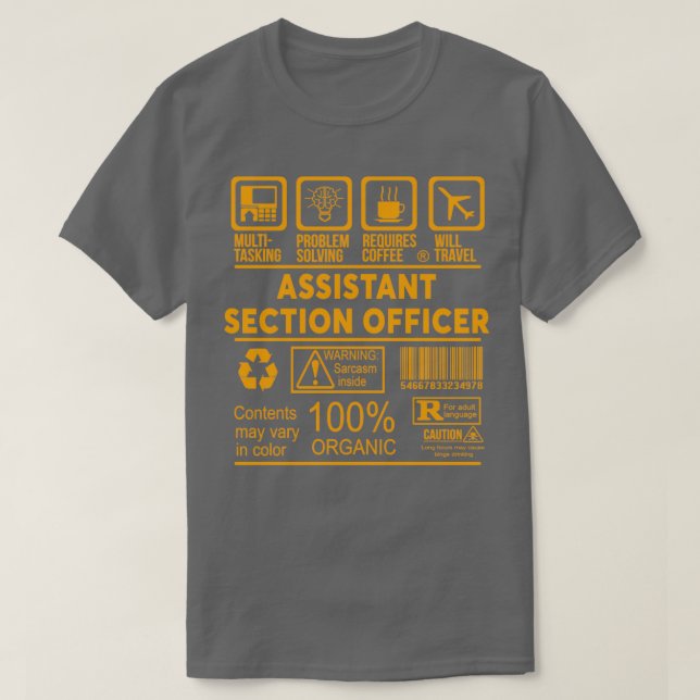 T-SHIRT AGENT DE LA SECTION ADJOINTE NICE DESIGN 2017 (Design devant)