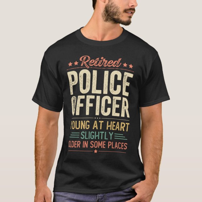 T-shirt Agent de police à la retraite (Devant)