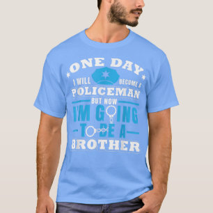 T-shirt Agent de police Brother Policeman Grossesse Announ