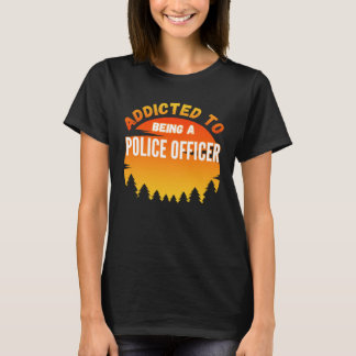 T-shirt Agent de police dépendant à l'agent de police