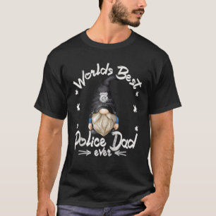 T-shirt Agent De Police Gnome Grand-Père Pour Hommes Monde