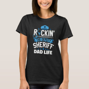 T-shirt Agent de police Papa Cop Policeman adjoint Sheriff
