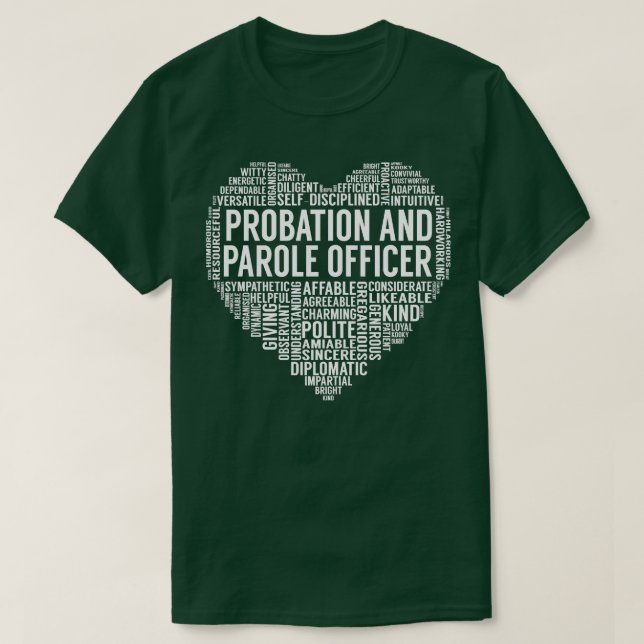 T-shirt Agent de probation et de libération conditionnelle (Design devant)