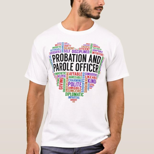 T-shirt Agent de probation et de libération conditionnelle (Devant)